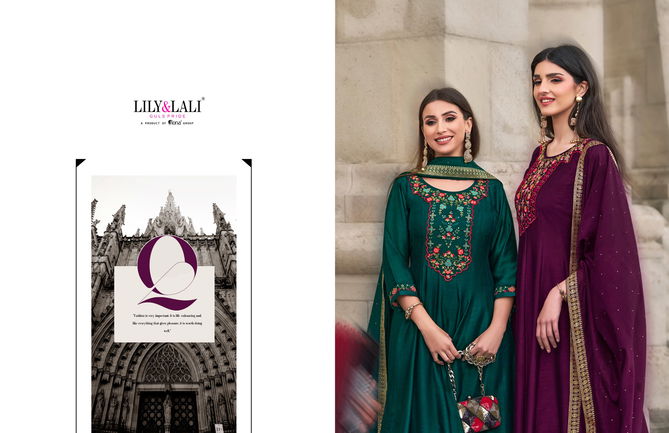 Bibbojaan By Lily And Lali Vichitra Silk Anarkali Style Readymade Suits Wholesale Shop In Surat